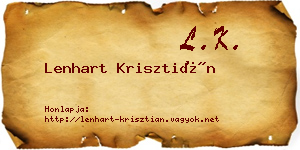 Lenhart Krisztián névjegykártya
